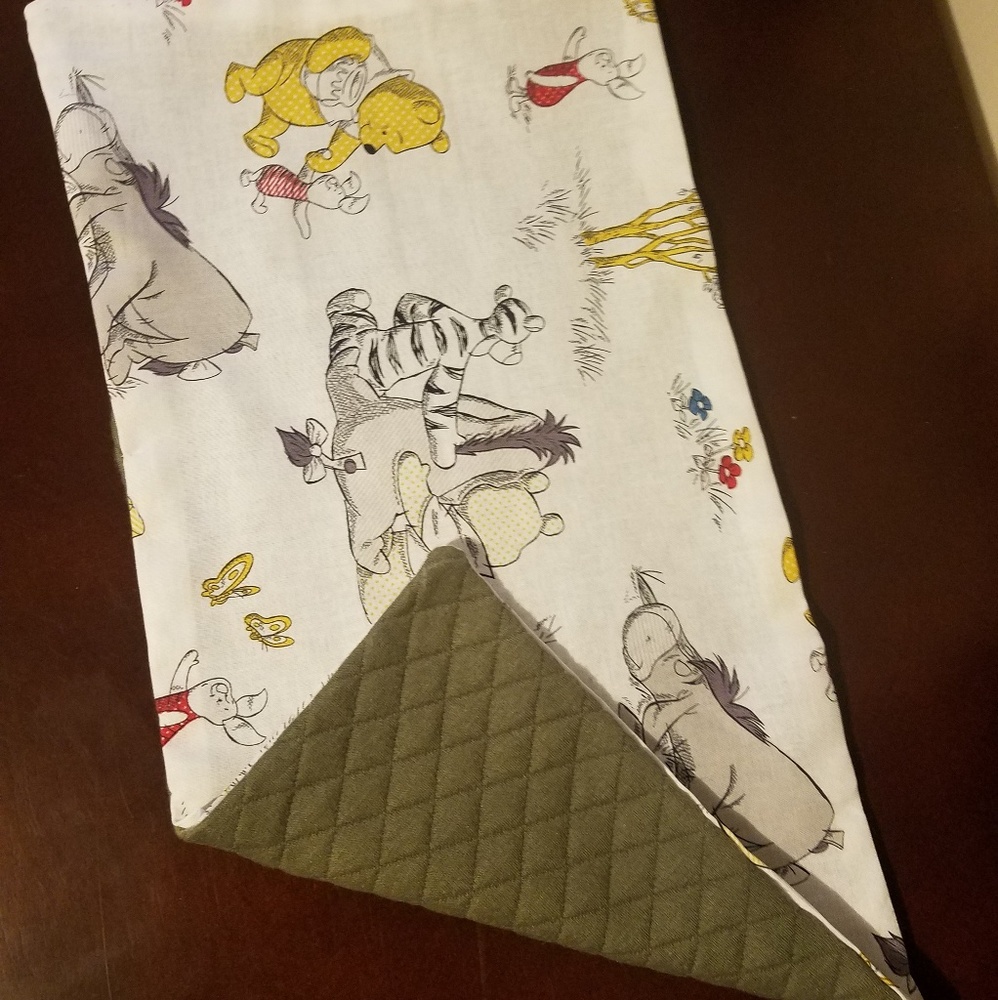 Hand-sewn burp cloth